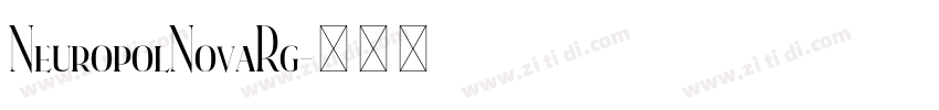 NeuropolNovaRg字体转换