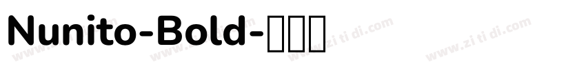 Nunito-Bold字体转换