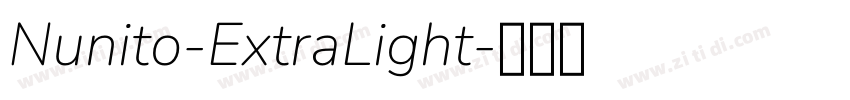Nunito-ExtraLight字体转换