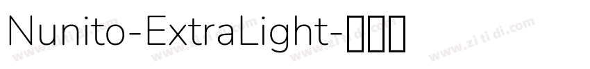 Nunito-ExtraLight字体转换