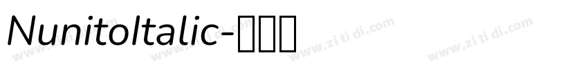 NunitoItalic字体转换