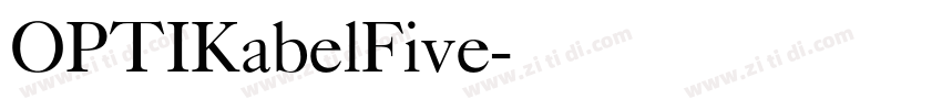 OPTIKabelFive字体转换