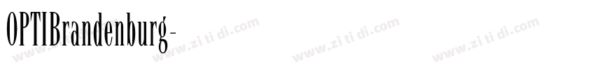 OPTIBrandenburg字体转换
