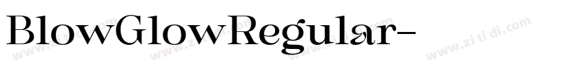 BlowGlowRegular字体转换
