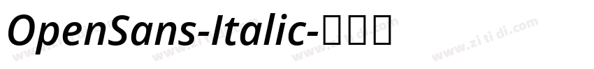 OpenSans-Italic字体转换