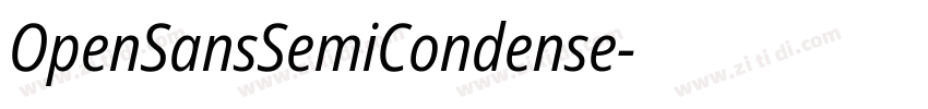 OpenSansSemiCondense字体转换