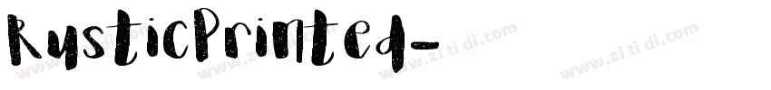 RusticPrinted字体转换
