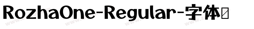 RozhaOne-Regular字体转换