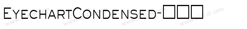 EyechartCondensed字体转换