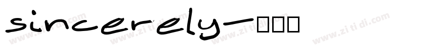 sincerely字体转换