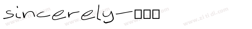 sincerely字体转换