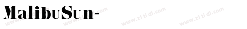 MalibuSun字体转换