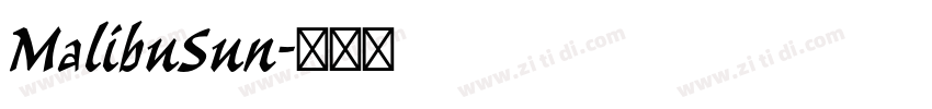 MalibuSun字体转换