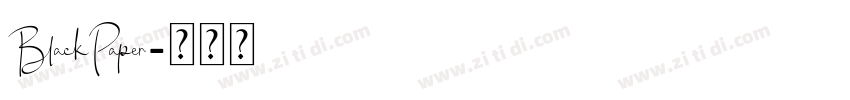 BlackPaper字体转换
