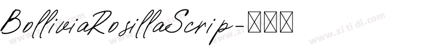 BolliviaRosillaScrip字体转换