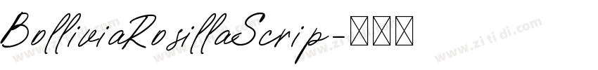 BolliviaRosillaScrip字体转换