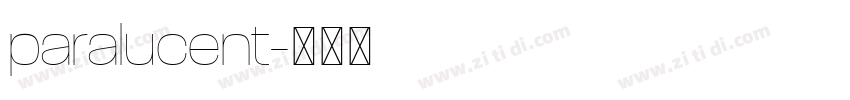 paralucent字体转换