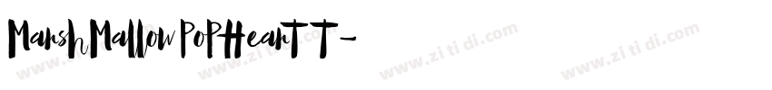 MarshMallowPopHeartT字体转换
