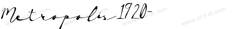 Metropolis1920字体转换