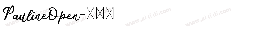 PaulineOpen字体转换 PaulineOpen字体转换
