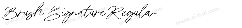 BrushSignatureRegula字体转换