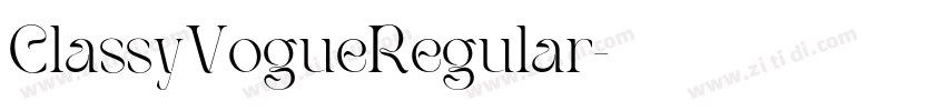 ClassyVogueRegular字体转换