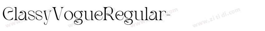 ClassyVogueRegular字体转换