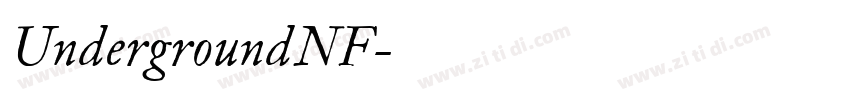 UndergroundNF字体转换