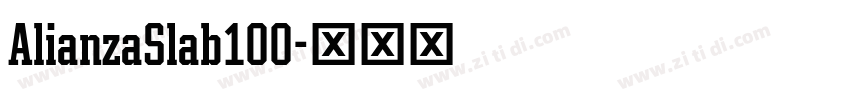 AlianzaSlab100字体转换