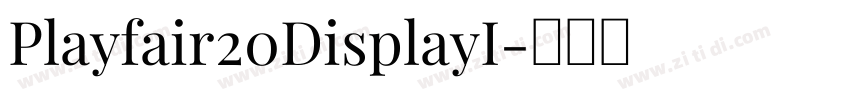 Playfair20DisplayI字体转换