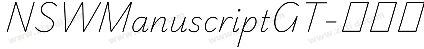 NSWManuscriptGT字体转换