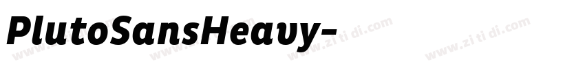 PlutoSansHeavy字体转换