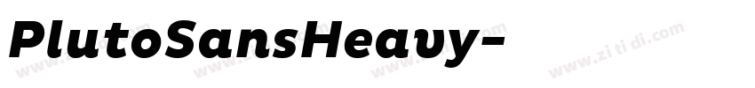 PlutoSansHeavy字体转换