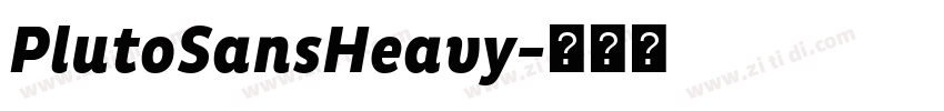 PlutoSansHeavy字体转换