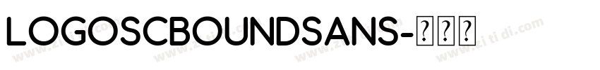 logoSCboundsans字体转换