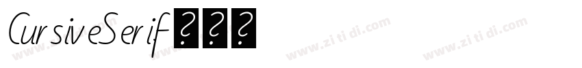 CursiveSerif字体转换