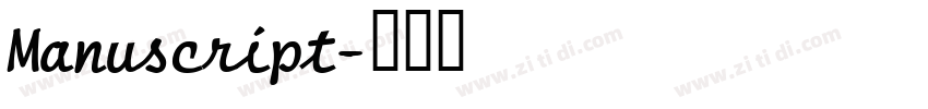Manuscript字体转换