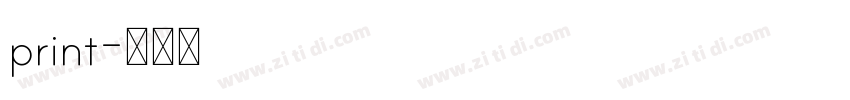 print字体转换