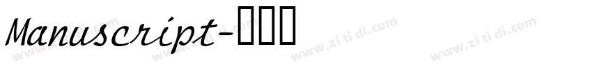 Manuscript字体转换