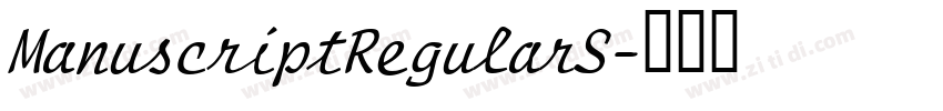 ManuscriptRegularS字体转换
