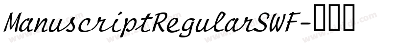 ManuscriptRegularSWF字体转换