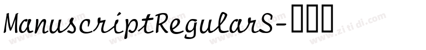 ManuscriptRegularS字体转换