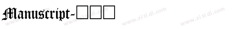 Manuscript字体转换
