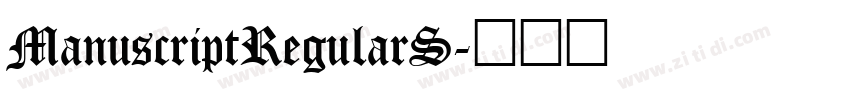 ManuscriptRegularS字体转换