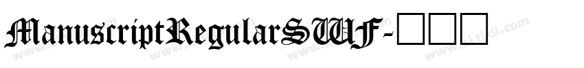 ManuscriptRegularSWF字体转换
