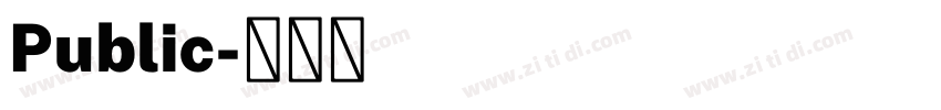 Public字体转换