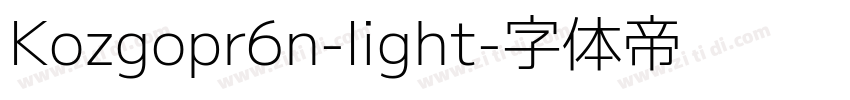Kozgopr6n-light字体转换