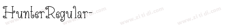 HunterRegular字体转换