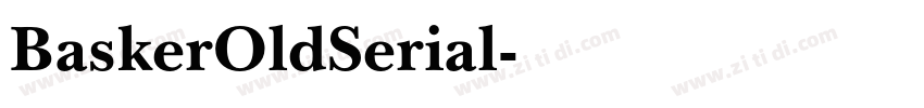 BaskerOldSerial字体转换