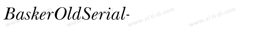 BaskerOldSerial字体转换